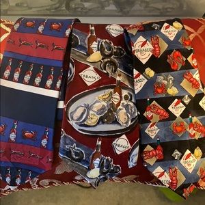 Classic Tabasco Ties - 100% Silk - 3 ties